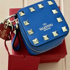 Valentino Cube Rockstud Purse in Cobalt Blue